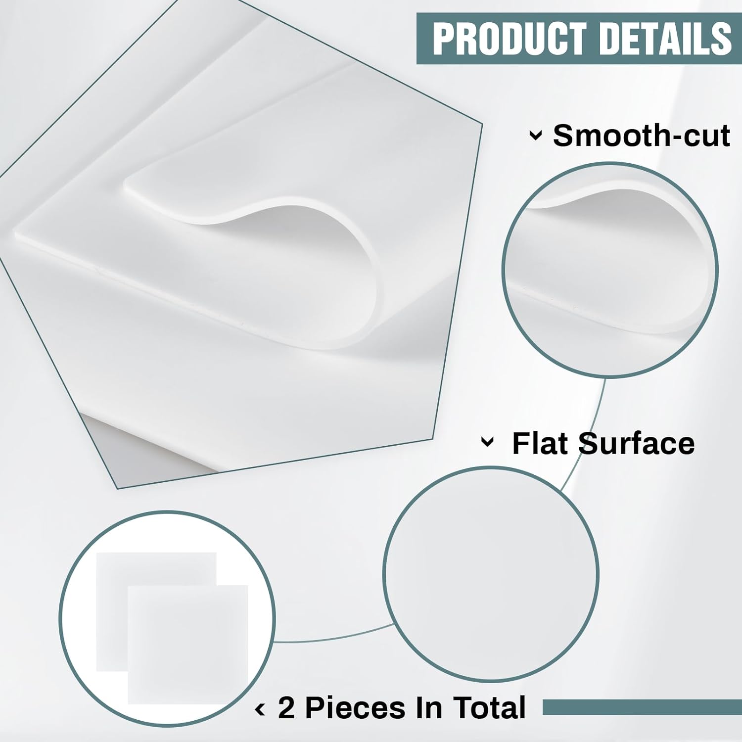 Silikonkautschukplatte 12 x 12 Zoll, 1/8 Zoll weißes Gummipolster, robustes, hitzebeständiges Gummidichtungsmaterial – Paidu-Lieferanten